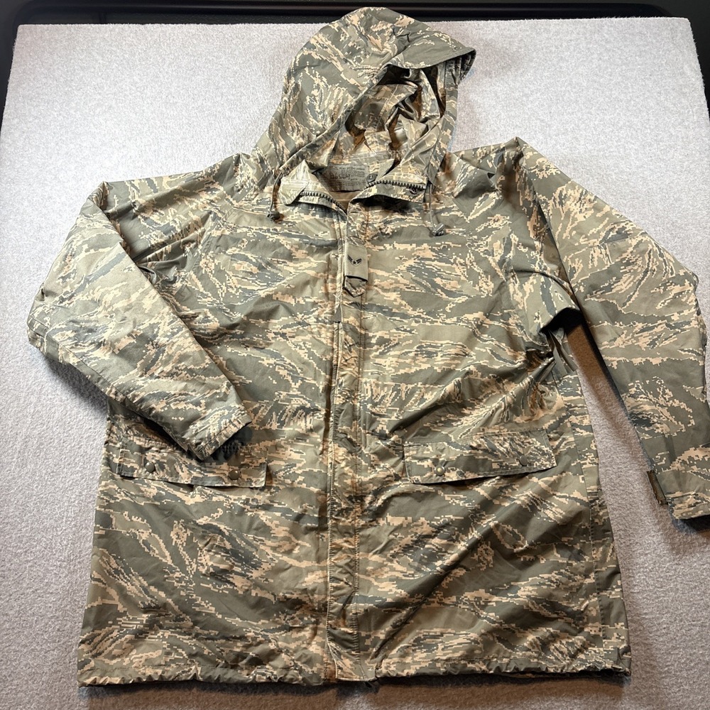 ORC Industries Parka Improved Rainsuit Mens Sz M Camo Air Force Military Zip Up